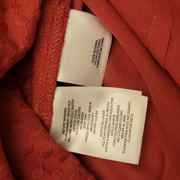 NWT Raspberry Anne Klein Textured Blouse 100% Cotton - Picture 9 of 11